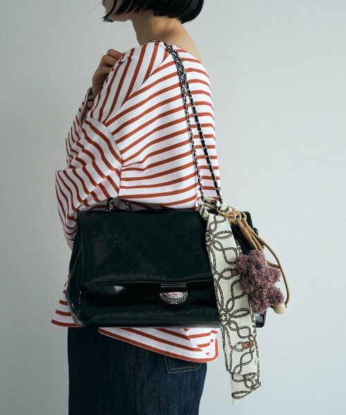 marjour(マージュール)の「ROPE TWILLY(バンダナ/スカーフ・レディース・オフホワイト/ベージュ・FREE)」の6枚目の写真