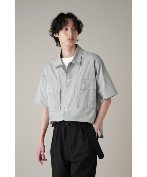MHL.(エムエイチエル)の「WASHED COTTON SHIRTING(シャツ/ブラウス・メンズ・グレー/オリーブ/ホワイト・SMALL/MEDIUM/LARGE)」の2枚目の写真