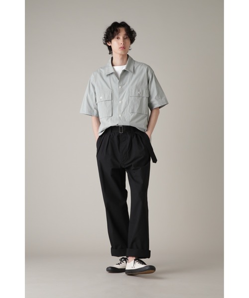 MHL.(エムエイチエル)の「WASHED COTTON SHIRTING(シャツ/ブラウス・メンズ・グレー/オリーブ/ホワイト・SMALL/MEDIUM/LARGE)」の7枚目の写真