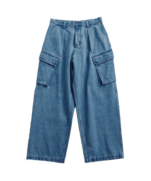 re_k by JUNRED（レクバイジュンレッド）の「re_k by JUNRED / オーバーワイドカーゴデニムパンツ（デニムパンツ・メンズ・ブラック/ブルー・L/M/S）」の17枚目の写真