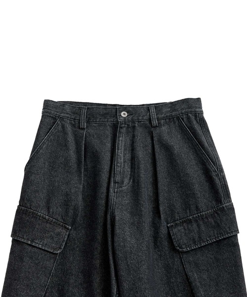 re_k by JUNRED（レクバイジュンレッド）の「re_k by JUNRED / オーバーワイドカーゴデニムパンツ（デニムパンツ・メンズ・ブラック/ブルー・L/M/S）」の20枚目の写真