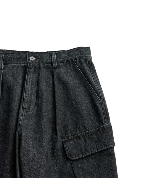 re_k by JUNRED（レクバイジュンレッド）の「re_k by JUNRED / オーバーワイドカーゴデニムパンツ（デニムパンツ・メンズ・ブラック/ブルー・L/M/S）」の21枚目の写真