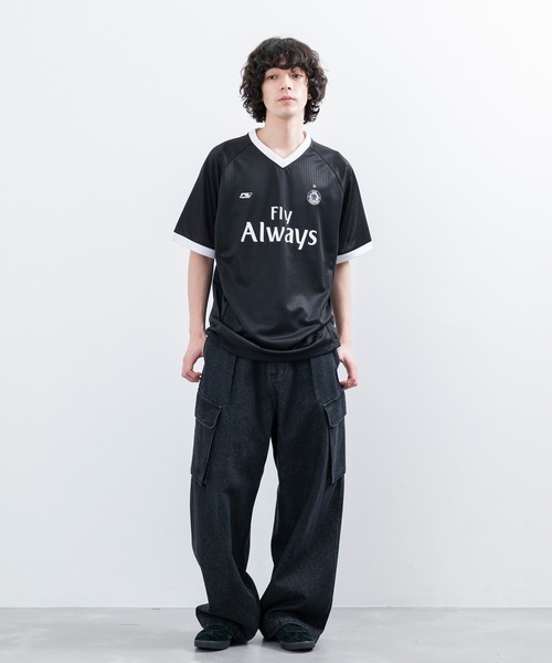 re_k by JUNRED（レクバイジュンレッド）の「re_k by JUNRED / オーバーワイドカーゴデニムパンツ（デニムパンツ・メンズ・ブラック/ブルー・L/M/S）」の12枚目の写真