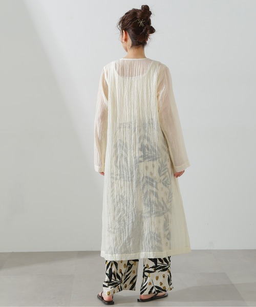 N.（N. Natural Beauty Basic）（エヌエヌナチュラルビューティーベーシック）の「◆ダブルリボンシアーワンピース（ワンピース・レディース・オレンジ/オフホワイト・MEDIUM）」の15枚目の写真