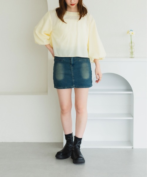 fupel(フぺル)の「2WAYバックシャンリボンブラウス(シャツ/ブラウス・レディース・オフホワイト/ブルー/ライトイエロー/ピンク・FREE)」の15枚目の写真