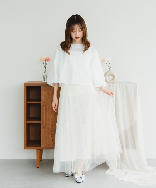 fupel(フぺル)の「2WAYバックシャンリボンブラウス(シャツ/ブラウス・レディース・オフホワイト/ブルー/ライトイエロー/ピンク・FREE)」の9枚目の写真