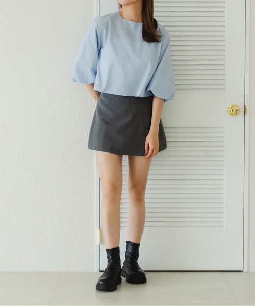 fupel(フぺル)の「2WAYバックシャンリボンブラウス(シャツ/ブラウス・レディース・オフホワイト/ブルー/ライトイエロー/ピンク・FREE)」の22枚目の写真