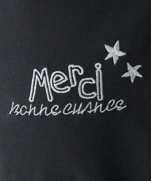 BONLECILL（ボンルシール）の「レタードデザイン リンガーボリュームスリーブTEE（Tシャツ/カットソー・レディース・チャコールグレー/オートミール/レッド・FREE）」の9枚目の写真