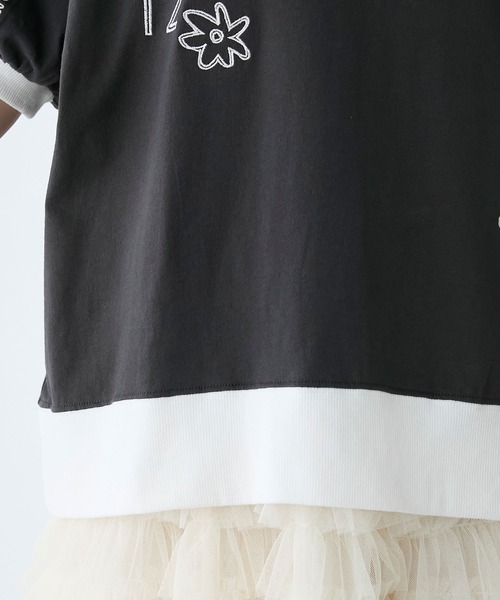 BONLECILL（ボンルシール）の「レタードデザイン リンガーボリュームスリーブTEE（Tシャツ/カットソー・レディース・チャコールグレー/オートミール/レッド・FREE）」の14枚目の写真