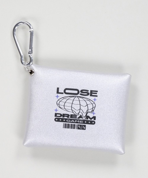 SPINNS(スピンズ)の「LOSEDREAMロゴ 合皮ミニウォレット(財布・レディース・ブラック/シルバー・ONESIZE)」の1枚目の写真