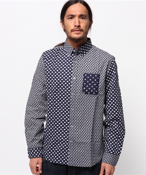 Desigual（デシグアル）の「「Desigual/デシグアル」クレイジーパターンチェックシャツ（シャツ/ブラウス・メンズ・ネイビー・LARGE/MEDIUM/SMALL/XX-LARGE/X-LARGE）」の2枚目の写真