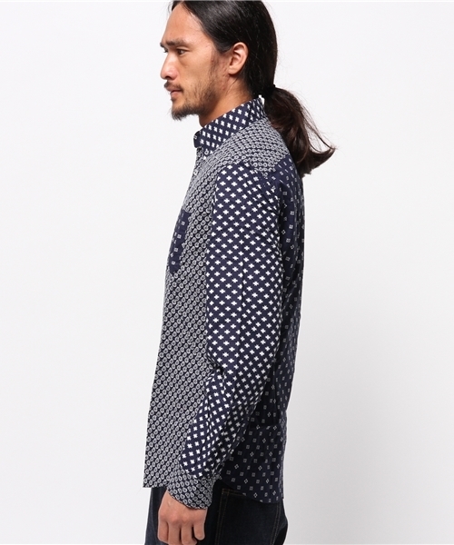 Desigual（デシグアル）の「「Desigual/デシグアル」クレイジーパターンチェックシャツ（シャツ/ブラウス・メンズ・ネイビー・LARGE/MEDIUM/SMALL/XX-LARGE/X-LARGE）」の3枚目の写真