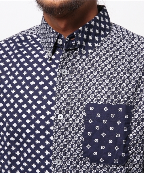 Desigual（デシグアル）の「「Desigual/デシグアル」クレイジーパターンチェックシャツ（シャツ/ブラウス・メンズ・ネイビー・LARGE/MEDIUM/SMALL/XX-LARGE/X-LARGE）」の6枚目の写真