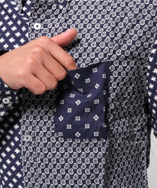 Desigual（デシグアル）の「「Desigual/デシグアル」クレイジーパターンチェックシャツ（シャツ/ブラウス・メンズ・ネイビー・LARGE/MEDIUM/SMALL/XX-LARGE/X-LARGE）」の8枚目の写真