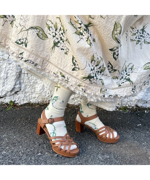 PINK HOUSE（ピンクハウス）の「すずらんプリントスカート（スカート・レディース・ピンク/ベージュ/ブルー/ブラック・フリー）」の9枚目の写真