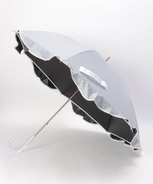 LBC(エルビーシー)の「ラウンドフリル 遮光 日傘(長傘・レディース・グレー/ピンク・FREE)」の3枚目の写真