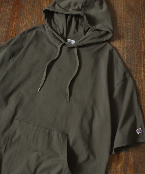 JEMORGAN（ジェーイーモーガン）の「JEMORGAN/ジェーイーモーガン ミニワッペン ビッグシルエット 半袖Tパーカー フーディー レディース メンズ（パーカー・メンズ・オフホワイト/ブラック/カーキ/ピンク/ライトグレー/ベージュ/ネイビー・L/XL/M）」の5枚目の写真