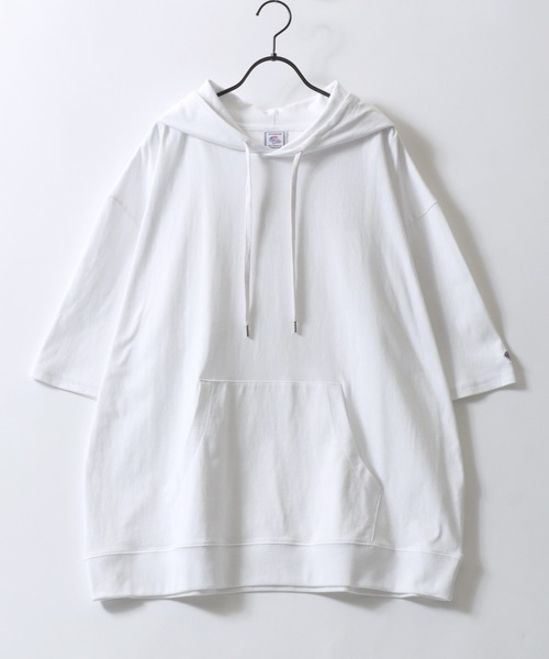 JEMORGAN（ジェーイーモーガン）の「JEMORGAN/ジェーイーモーガン ミニワッペン ビッグシルエット 半袖Tパーカー フーディー レディース メンズ（パーカー・メンズ・オフホワイト/ブラック/カーキ/ピンク/ライトグレー/ベージュ/ネイビー・L/XL/M）」の8枚目の写真