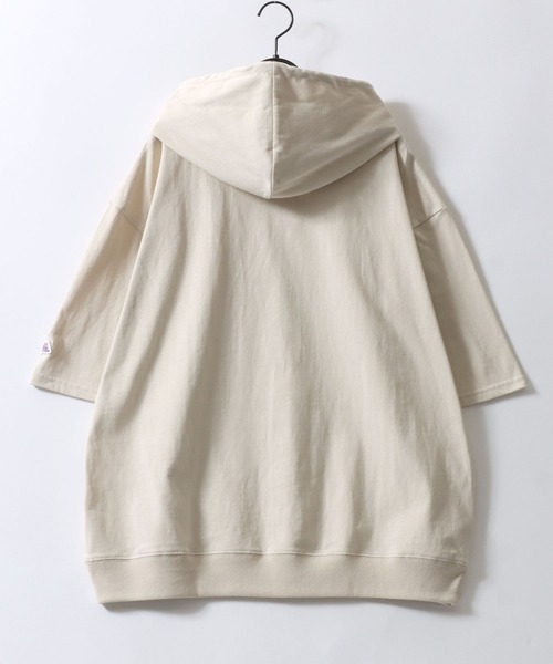 JEMORGAN（ジェーイーモーガン）の「JEMORGAN/ジェーイーモーガン ミニワッペン ビッグシルエット 半袖Tパーカー フーディー レディース メンズ（パーカー・メンズ・オフホワイト/ブラック/カーキ/ピンク/ライトグレー/ベージュ/ネイビー・L/XL/M）」の15枚目の写真