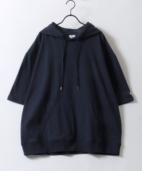 JEMORGAN（ジェーイーモーガン）の「JEMORGAN/ジェーイーモーガン ミニワッペン ビッグシルエット 半袖Tパーカー フーディー レディース メンズ（パーカー・メンズ・オフホワイト/ブラック/カーキ/ピンク/ライトグレー/ベージュ/ネイビー・L/XL/M）」の13枚目の写真