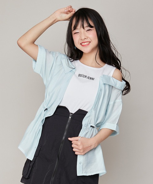SISTER JENNI（SISTER JENNI）の「肩あきドッキングシアーシャツ