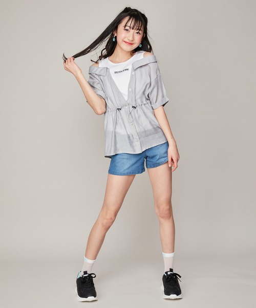 ラフロッグ姉妹ブランド　シスターフッド　モックネックシャツ ラフロッグ シスターフッド モックネックシャツ レディースウェア