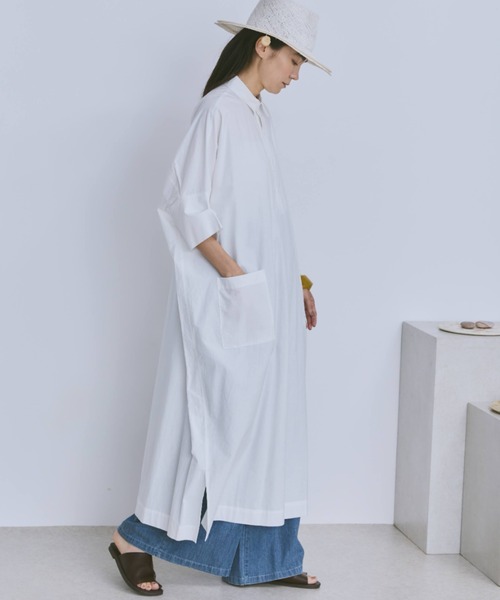 セール】ビックシルエットハーフスリーブワンピース（ワンピース