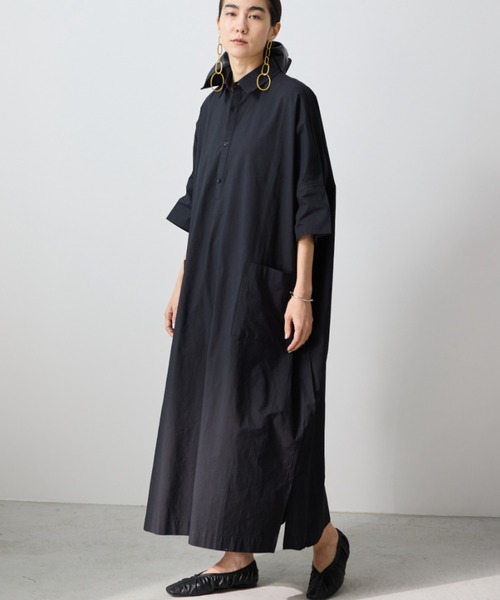 Libra Cue(リブラ キュー)の「ビックシルエットハーフスリーブワンピース(ワンピース・レディース・ブラック/ベージュ/ブルー/その他1/ホワイト/ブラウン/その他2・FREE)」の16枚目の写真