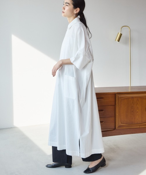 Libra Cue(リブラ キュー)の「ビックシルエットハーフスリーブワンピース(ワンピース・レディース・ブラック/ベージュ/ブルー/その他1/ホワイト/ブラウン/その他2・FREE)」の14枚目の写真