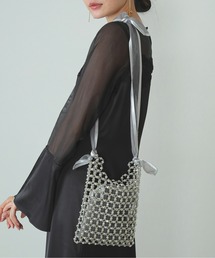 Kana | マルチway ビーズ オーガンジー 巾着付き パーティー バッグ(ショルダーバッグ)