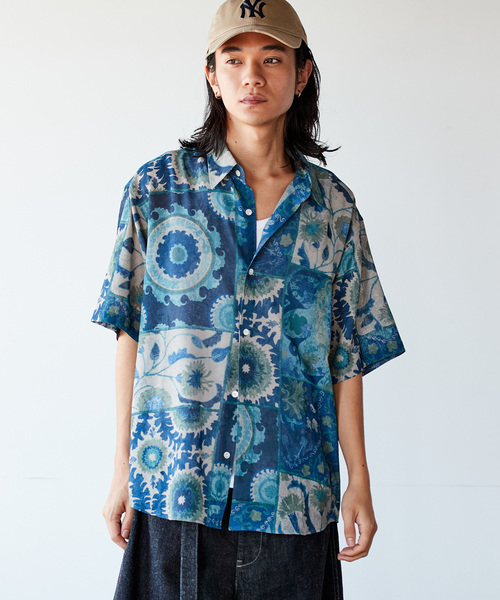 JOURNAL STANDARD（ジャーナルスタンダード）の「”吸水速乾 / 通気性” EVALET LIGHTメッシュ ウォッシャブル モダンシャツ（シャツ/ブラウス・メンズ・ブラック系その他/ブラック/ライトブルー/ブラウン/ネイビー/オレンジ・SMALL/MEDIUM/LARGE）」の4枚目の写真