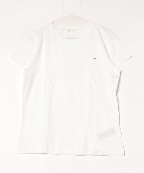 TOMMY HILFIGER(トミーヒルフィガー)の「ベーシッククルーネックTシャツ(Tシャツ/カットソー・レディース・ホワイト/ネイビー/ブラック・LARGE/MEDIUM/SMALL)」の12枚目の写真