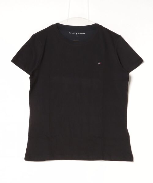 TOMMY HILFIGER(トミーヒルフィガー)の「ベーシッククルーネックTシャツ(Tシャツ/カットソー・レディース・ホワイト/ネイビー/ブラック・LARGE/MEDIUM/SMALL)」の13枚目の写真
