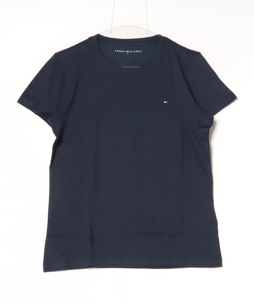 TOMMY HILFIGER(トミーヒルフィガー)の「ベーシッククルーネックTシャツ(Tシャツ/カットソー・レディース・ホワイト/ネイビー/ブラック・LARGE/MEDIUM/SMALL)」の14枚目の写真