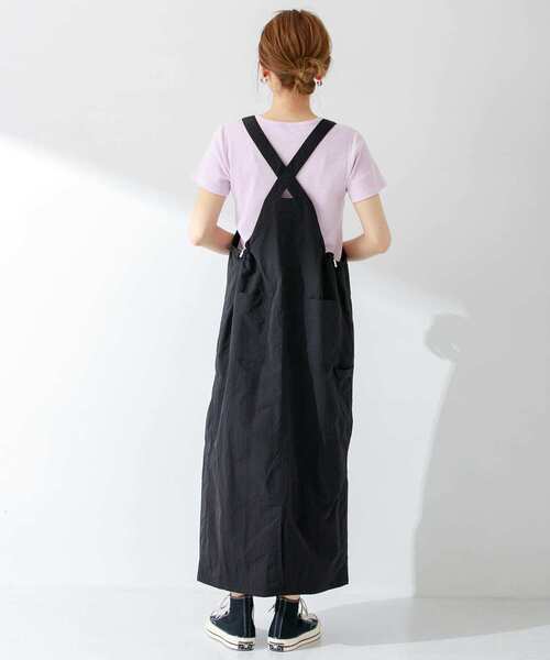 URBAN RESEARCH Sonny Label（アーバンリサーチサニーレーベル）の「ナイロンタフタジャンパースカート（ジャンパースカート・レディース・ライトカーキ/ブラック・FREE）」の9枚目の写真