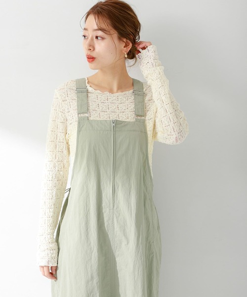 URBAN RESEARCH Sonny Label（アーバンリサーチサニーレーベル）の「ナイロンタフタジャンパースカート（ジャンパースカート・レディース・ライトカーキ/ブラック・FREE）」の10枚目の写真