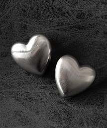 me+em select | ボリュームシルバーハートピアス ／ VOLUME SILVER HEART PIERCE(ピアス（両耳用）)