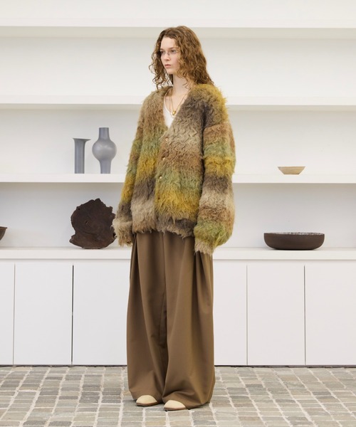soerte スーパーボリュームシャギーニットカーディガン SUPER VOLUME SHAGGY KNIT CARDIGAN/スーパーボリュームシャギー