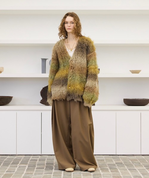 トップス soerte SUPER VOLUME SHAGGY KNIT CARDIGAN SUPER VOLUME SHAGGY KNIT CARDIGAN/スーパーボリュームシャギー