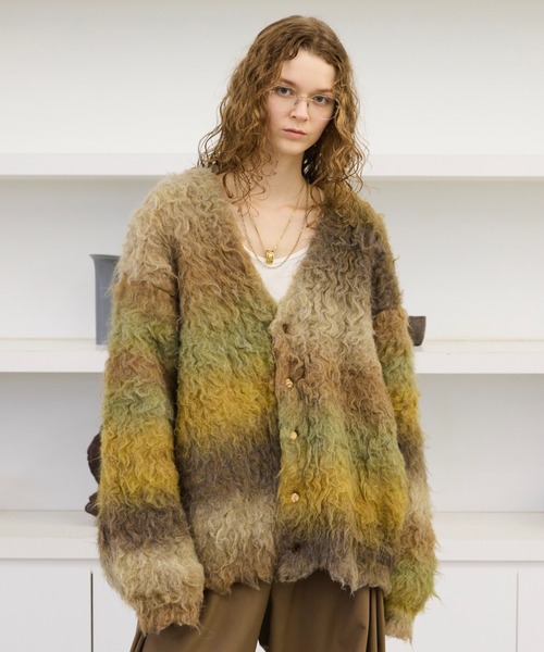 Soerteソエルテ　 スーパーボリュームジャギーニットカーディガン SUPER VOLUME SHAGGY KNIT CARDIGAN/スーパーボリュームシャギーニット