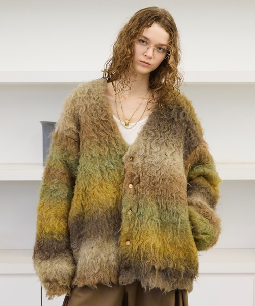 soerte スーパーボリュームシャギーニットカーディガン SUPER VOLUME SHAGGY KNIT CARDIGAN/スーパーボリュームシャギー