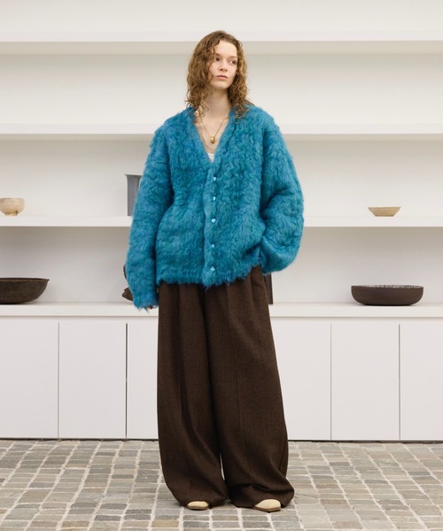トップス SOERTE SUPER VOLUME SHAGGY KNIT CARDIGAN SUPER VOLUME SHAGGY KNIT CARDIGAN/スーパーボリュームシャギー