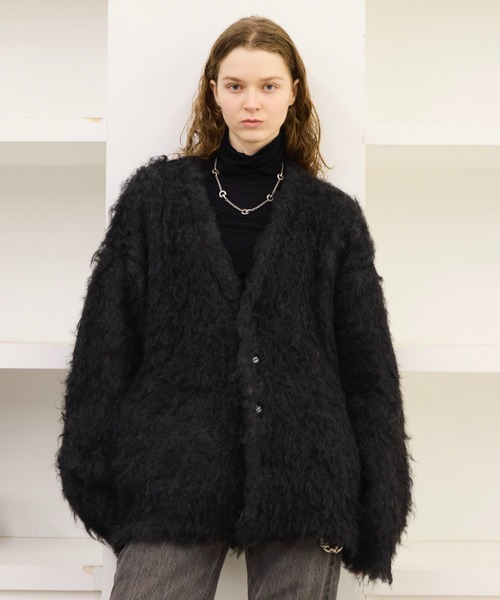 soerte スーパーボリュームシャギーニットカーディガン1 SUPER VOLUME SHAGGY KNIT CARDIGAN/スーパーボリュームシャギー