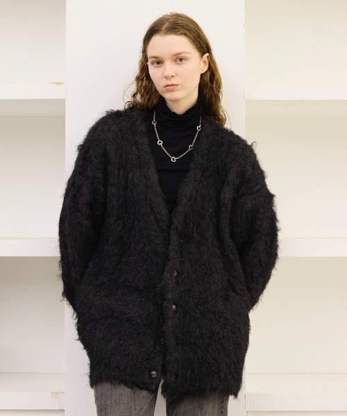 soerte スーパーボリュームシャギーニットカーディガン SUPER VOLUME SHAGGY KNIT CARDIGAN/スーパーボリュームシャギー
