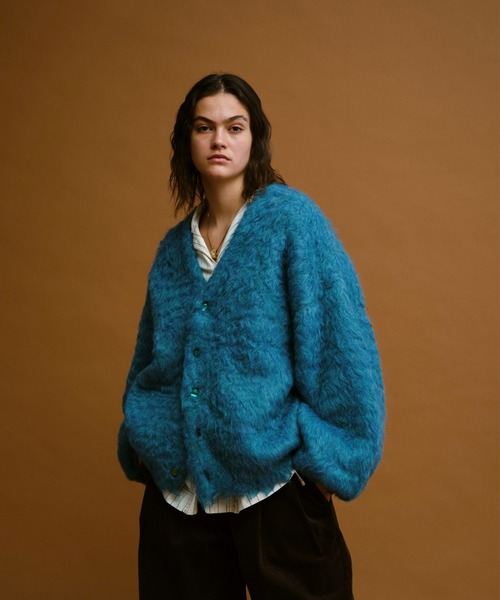 Soerteソエルテ　 スーパーボリュームジャギーニットカーディガン SUPER VOLUME SHAGGY KNIT CARDIGAN/スーパーボリュームシャギー