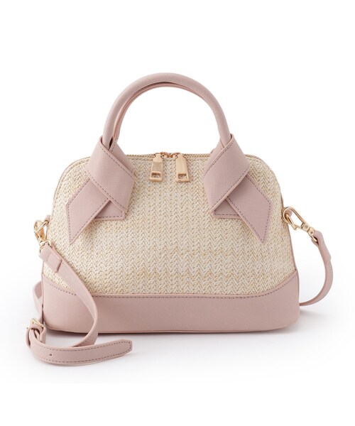 index（インデックス）の「◆雑材×合皮ブガッティ（ショルダーバッグ・レディース・ライトブルー/ブラック/ベビーピンク・00）」の3枚目の写真