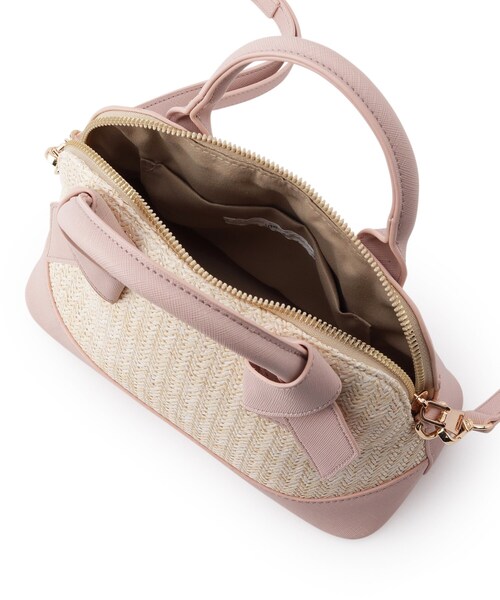 index（インデックス）の「◆雑材×合皮ブガッティ（ショルダーバッグ・レディース・ライトブルー/ブラック/ベビーピンク・00）」の9枚目の写真