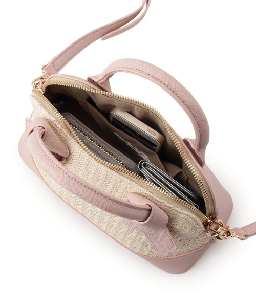 index（インデックス）の「◆雑材×合皮ブガッティ（ショルダーバッグ・レディース・ライトブルー/ブラック/ベビーピンク・00）」の10枚目の写真