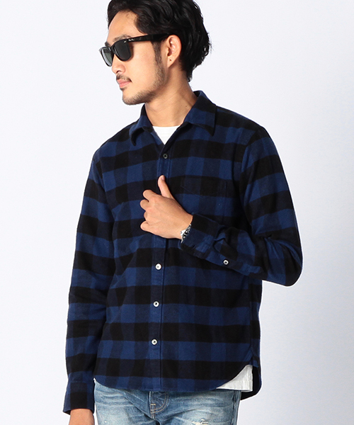 BEAMS（ビームス）の「◆BEAMS / ブロックチェック ミニレギュラーシャツ（シャツ/ブラウス・メンズ・ネイビー/グレー/ワイン・SMALL/MEDIUM/LARGE）」の3枚目の写真