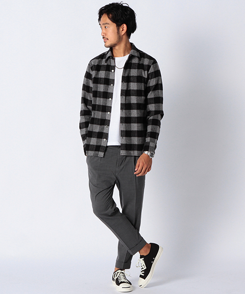 BEAMS（ビームス）の「◆BEAMS / ブロックチェック ミニレギュラーシャツ（シャツ/ブラウス・メンズ・ネイビー/グレー/ワイン・SMALL/MEDIUM/LARGE）」の5枚目の写真